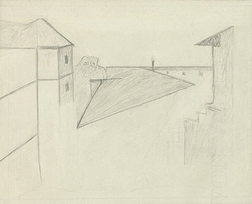 Helmut Gernsheim’s drawing of the famous image. Courtesy of the Harry Ransom Center.