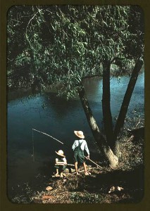 Boys fishing in a bayou, Schriever, La., 1940. Marion Post Wolcott