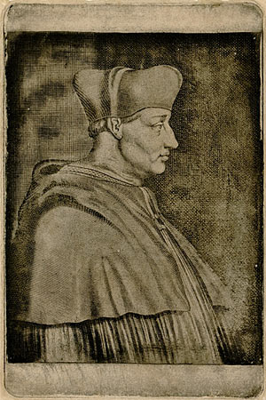 Nicéphore Niépce’s photoetching of an engraving of Cardinal Georges D’Amboise. Courtesy of the Harry Ransom Center.