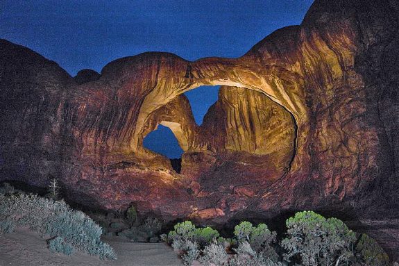 double-arch-at-night